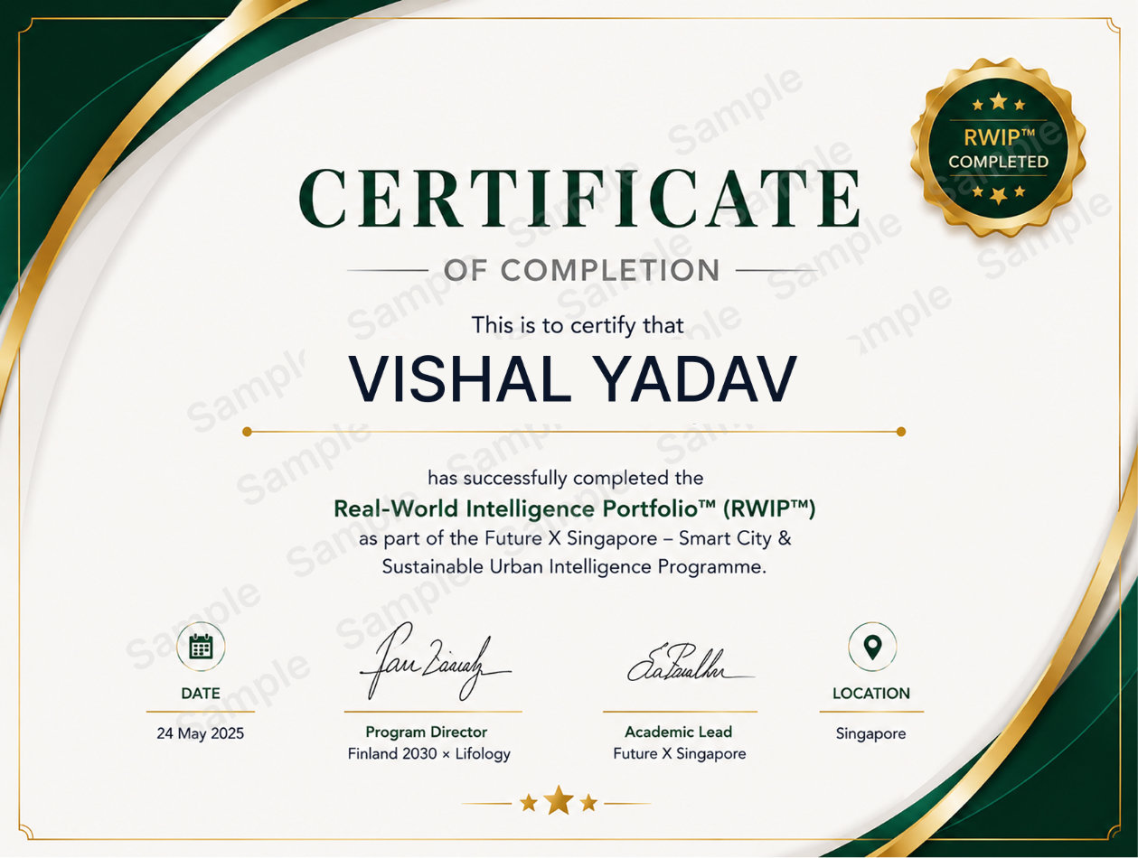 RWIP Presentation Award certificate